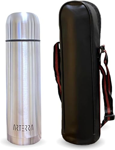 Nifty Thermal Flask - Double Walled Vacuum Insulated Flask- Cold & Hot Water Flask, Stainless Steel Water Bottle 500ml, 750ml, 1000ml, Leak Proof (Silver, 750 ml)