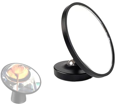 Ieron Espresso-Shot-Spiegel, magnetisch, um 360° drehbar, verstellbarer Kaffee-Reflexionsspiegel, anbringbar sowohl auf metallischen als auch nichtmetallischen Oberflächen, schwarz