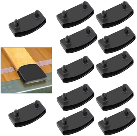 iwiio 12 Stück Lattenhalter, Bettlattenkappen, Seiten- und Mittelbett-Latten-Halter, Ersatz für Einzel-, Bettlatten-Abdeckung zur Befestigung von Holz, Doppel- und King-Size-Größe
