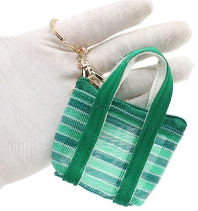 BABYVIVA Schlüsselanhänger, niedlicher Fischernetz, Taschenform, Anhänger, Münzbörse, Schlüsselanhänger, Fischnetz-Münze, Geldbörse, Anhänger, Schlüsselanhänger für Auto und Kopfhörer, 5. Alles Grün,