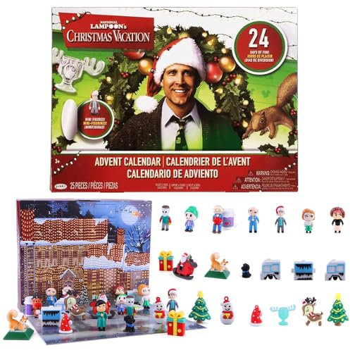 Adventskalender 2024 National Lampoon’s Christmas Vacation Adventskalender 24 Tage Weihnachts Adventskalender Weihnachts Countdown Kalender Weihnachtskalender für Kinder Figuren Spielzeug (1 Stück)