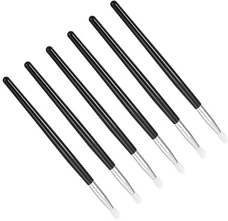 MUSISALY 6stücke Silikon Lippenstift Applikator Make-up Pinsel Kosmetischer Lippenpinsel Für Gesichtsmakeup Mit Kunststoffgriff Und Aluminiumrohr