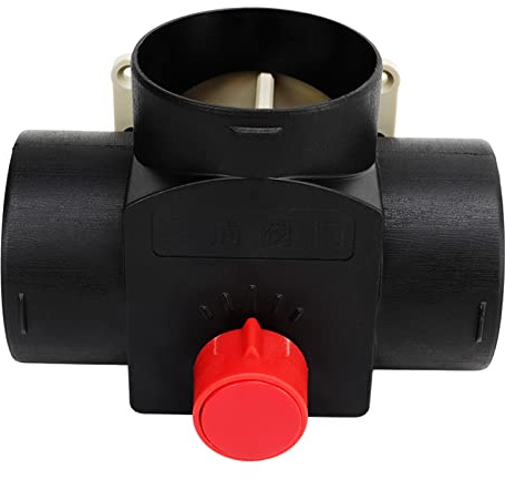 Ausla 75mm T-Stück Luftauslass-Kanalanschluss, Rot, 3-Wege, 5 Gänge, Verstellbare Ventilentlüftung, Kompatibel mit Standheizung