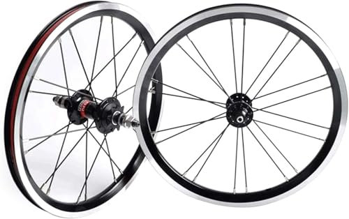 KLYso 20 Zoll Fahrrad-Radsatz, Felgenbremse, Faltbares Fahrrad-Vorder- Und Hinterrad Mit 9-Zahn-Kettenrad, Abgedichtete Lagernabe, Mountainbike-Radsatz, BMX-406-Felge