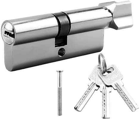 Profil-Knaufzylinder Schließzylinder Zylinder Türzylinder 35/35 mit 3 Schlüsseln, Sicherheits-Schließzylinder aus Zinklegierung, für Holz- und Metalltüren, Einfacher Einbau, Hohe Diebstahlsicherheit