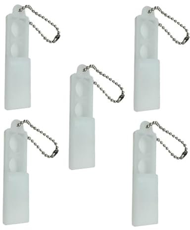 Hearing Aid Battery Case, 5pcs Plastic Hearing Aid Battery Storage Boxes with Keychain, Pocket Size Battery Holder, Portable Travel Case for Hearing Aid Battery