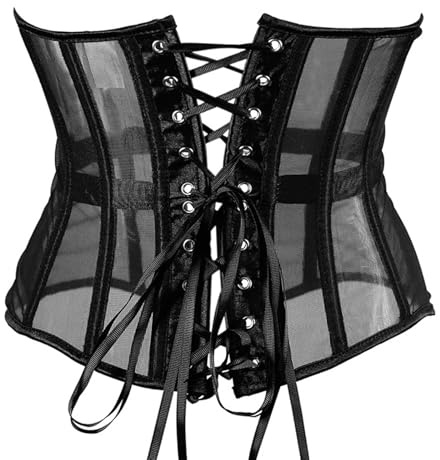 NaLatia Korsett Damen Mesh Korsett Taille Trainer für Frauen - Unterbrust Korsett Lace Up - Taille Cincher Shapewear - Body Shaper