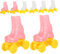 HEMOTON Miniatur-rollschuh-Set Puppe Dekorative Schlittschuhe 4 Stück Weiß Und Zum Basteln