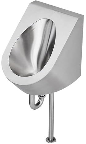 Wallmontierte Herrenrötende Urinal, Erwachsener 304 Edelstahl Urinal, Badezimmer Urinal mit manuelles Handwerk und Abflussrohr, Gewerbe-Auswaschung von Wohngebäuden (Boden)