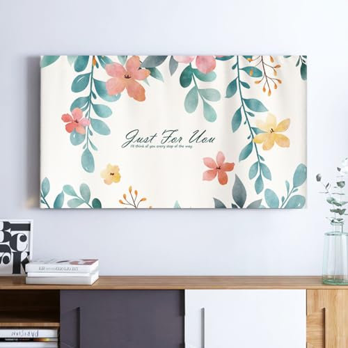 Protection d'écran de télévision. Couverture TV universelle 22-80 pouces protecteur d'écran de télévision anti-poussière coloré for LCD LED, motif de peinture décoration intérieure de salon de chambre