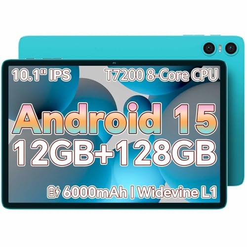 TECLAST 2025 Newest Tablets Android 15, P30 10.1 Inch Tablet, 12GB RAM 128GB ROM(TF 1TB), 6000mAh, WiFi6 Android Tablets, 1280x800 IPS, Quad-Core, 2 Speaker|Netflix|Type-C|BT5.0|Camera|3.5mm Jack|GMS