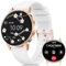 Miecgth 2025 Smartwatch Donna con SIRI/ET/HRV, 1.27 TFT Orologio Donna con Chiamate Cardiofrequenzimetro Ciclo Mestruale IP68 24H Sonno Caloria Fitness Tracker per Android & iOS (Bianco)