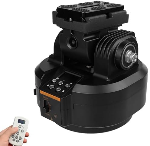 Auto Face Tracking Motorized Camera Pan Tilt Head - Remote Controlled Panoramic Tripod Mount for DSLRs and Smartphones