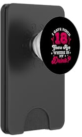 Ich Habe vor 18 Jahren geboren Wo ist Meine Drink Party Achtzehn PopSockets PopWallet für MagSafe