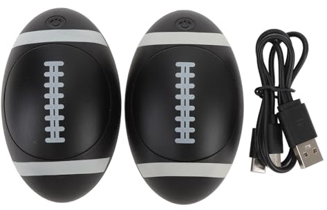 BSTCAR Handwärmer, 3 Heizstufen, Rugbyball-förmig, Tragbar, über USB Wiederaufladbar, Magnetische Elektrische Handwärmer für Camping und Wandern