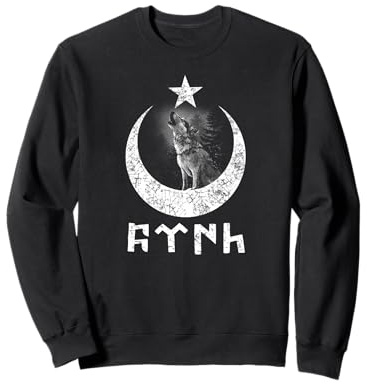 Inscription « Türk Göktürk » Hilal & Yildiz & Bozkurt Design Sweatshirt