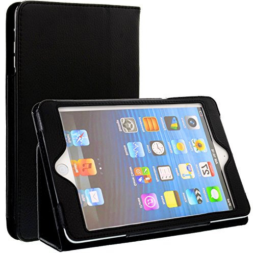 subtel Smart Case compatibile con iPad mini 4, iPad mini 5 (2019) A2133,A2126,A2124,A1538 Similpelle Custodia Borsa Guscio Flip Cover Case nero