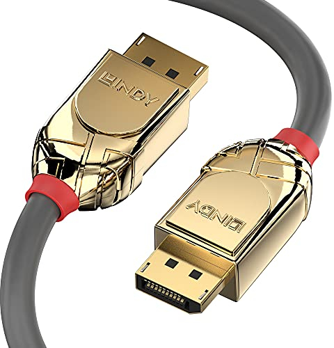 LINDY 36292 2m DisplayPort 1.4 Kabel, Gold Line