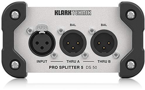 Klark Teknik PRO SPLITTER 5 DS 50 Passiver Signalverteiler 1 Eingang / 5 Ausgänge mit erweitertem Dynamikbereich