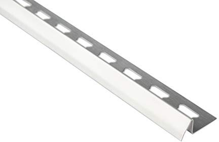 HEXIM Fliesenschienen/Edelstahlschienen, silber gebürstet 2m - große Auswahl an Schienenhöhen und Profilen, V2A Edelstahl - 12mm Übergangsprofil