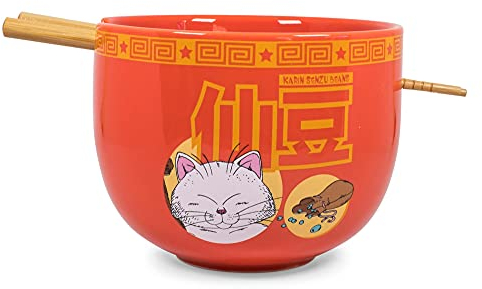 Dragon Ball Z Karin Japanese Dinnerware Set | 16-Ounce Ramen Bowl and Chopsticks