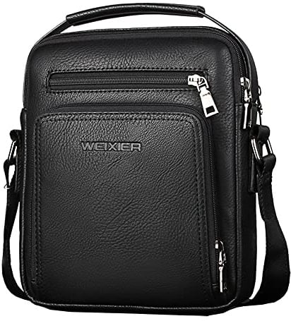 A-QMZL Bolsos Bandolera para Hombre Bolso Bandolera de Viaje Bolsa de Mensajero Bandolera piel Honda Vintage Impermeable Pequeña Bolsa Adecuado para Ocio, Festivales y Viajes.- Resistente