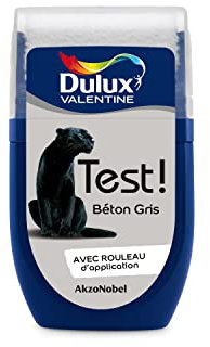 Dulux Valentine Peinture Testeur Crème de Couleur - Murs et Boiseries - Mat - Couleur Béton Gris 30 ml