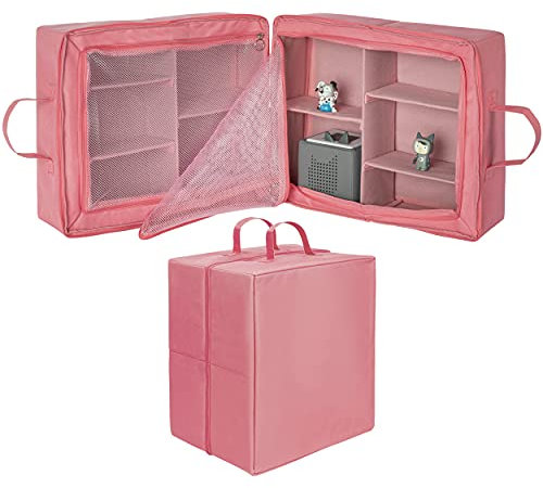 ONVAYA® Aufbewahrungsbox | rosa | vielseitiger Multifunktions-Organizer | Aufbewahrungstasche aus Stoff | ideal für Spielzeug oder Koffer Organizer | Organizer-Box