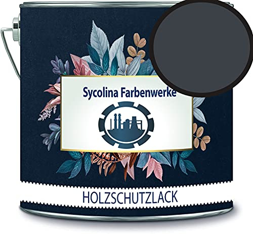 Holzschutzlack Holzlack Holzlasur wetterbeständiger Langzeitschutz Wetterschutzfarbe Holzschutzfarbe RAL 7016 Anthrazitgrau // Sycolina Farbenwerke