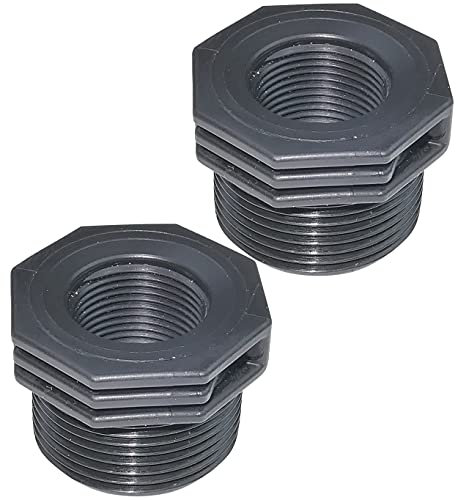 AERZETIX - C51852 - Lot de 2 Réductions plastiques mâle/femelle 1 1/4''x3/4'' à butée intérieure à visser - mamelon réduit mâle/femelle à visser 10 bars