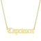 South Coast Jewellery Capricorn Zodiac Horoscope Birth Star Sign Necklace Gold Stainless Steel
