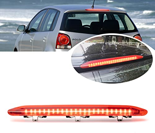 njssjd Red Lens LED High Level Dritte Bremsleuchte CHMSL für Volkswagen Polo MK4 IV 9N 9N3 Schrägheck 2002-2009 Heckleuchte High Mount Stop Lamp