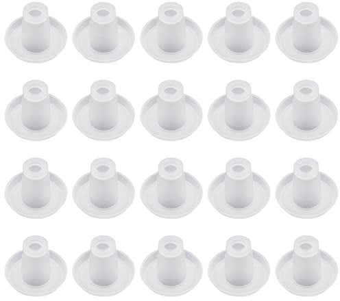 ECSiNG 20 Stück Jalousie-Unterschienen-Knopfstopfen Transparente Horizontale Jalousien-Unterschienen-Leiterschnur-Knopfstopfen Lochdurchmesser 5/16 für Jalousien Außendurchmesser 6 mm Höhe 3 mm