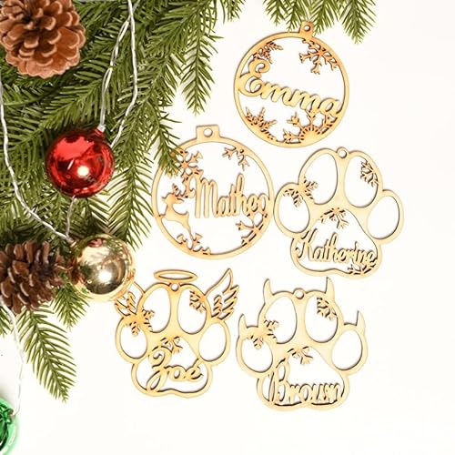 WEIYOUDP Personalisierter Weihnachtsbaum-anhänger Geschenkanhänger Personalisiert Weihnachten Anhänger Beschriften (Snowflake,10pcs)