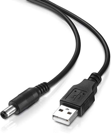 conecto, Hohlstecker-Adapter, Niedervolt-Ladekabel, 2.5mm Hohlstecker auf USB Typ A Stecker, 60cm, schwarz