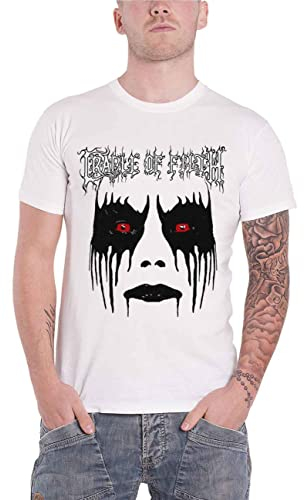 Cradle of Filth T Shirt Dani Make Up Band Logo Official Unisex White XXL