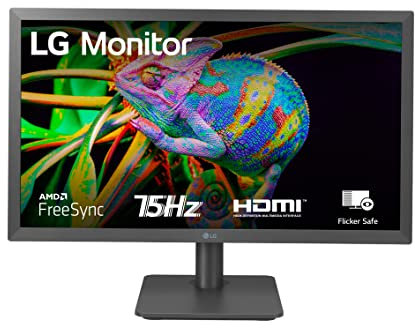 LG 22MP410P Monitor 22 Full HD LED VA, 1920x1080, 5ms, AMD FreeSync 75Hz, VGA, HDMI 1.4 (HDCP 1.4), Flicker Safe, gris antracita