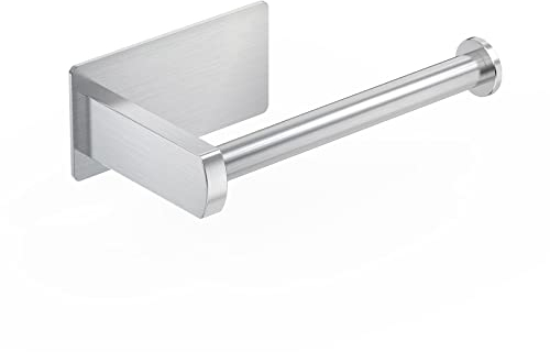 Empava Toilettenpapierhalter ohne Bohren Klopapierhalter Selbstklebend - Klorollenhalter Edelstahl WC-Rollenhalter zum Kleben für Badezimmer, rostfrei, Silber
