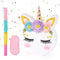 WERNNSAI Einhorn Piñata – Geburtstags Pinata Mädchen Kinder Party Dekorationen Einhorn Piñata mit Stock und Augenmaske Geburtstagsparty Familienspiele Geburtstagsdeko Zubehör 40 cm x 31cm