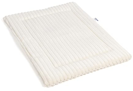 Wallace & Jones | Hundekissen kleine Hunde waschbar, ca. 60 x 45 cm, Hunde Liegematte Cardi, Liegedecke S, Hundematte samtartiges Breitcordstoff, Farbe beige