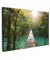 MuchoWow© Bilder Groß 120x80 cm XXL Wohnzimmer Deko Modern Wandbild Foto auf Leinwand Bild Schlafzimmer Room Decor Geschenke Dschungel - Wasser - Brücke - Natur - Grün - Pflanzen