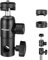 NEEWER 3X Stativ Montageadapter mit Zubehörschuh 1/4 Schraube Mini Kugelkopf, umkehrbare Montageplatte für Kamera Monitor Ringlicht, für Flachkopf Lichtstativ/Galgenarm/C Ständer, max Belastung 10kg