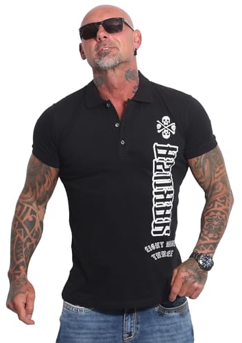 Yakuza Herren Blunt Polo Shirt, Schwarz, S