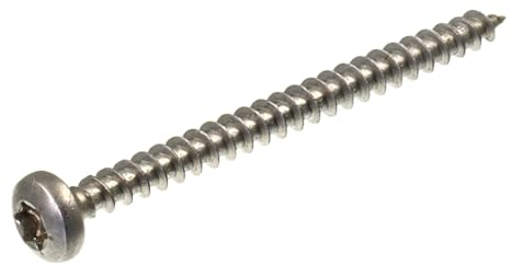 SECCARO Spanplattenschraube Halbrundkopf 4 x 50 mm, Edelstahl V2A VA A2, Holzschraube mit Vollgewinde, TX/Innensechsrund, 150 Stück