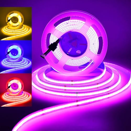 SUBOSI 5M COB RGBW+Warmweiß 24V LED Streifen Strip Lichterkette Keine Stromversorgung 784LEDs/M 3920LEDs LED Band Lichtleiste Ohne Stromversorgung und Steuerung