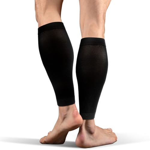 GlasFlength Waden Kompressionsstrümpfe Herren und Damen, Waden Kompression Strumpf Wadenbandage Stützstrümpfe ohne Fuß Thrombosestrümpfe Stutzen ohne Socken Kompressionsstulpen (20-30 mmHg)