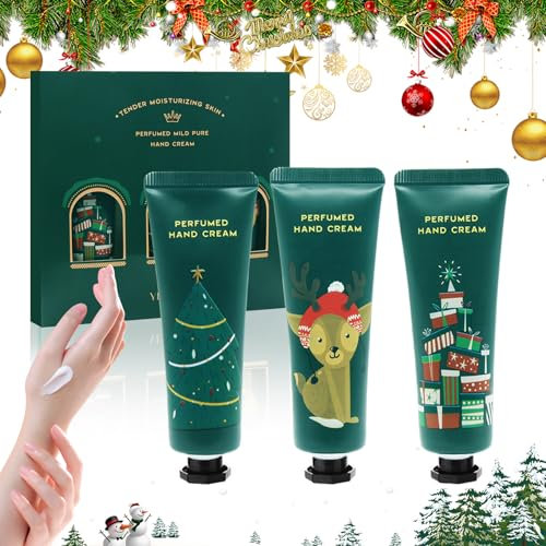 Horuili® 30ML Handcreme Set, 3 Stücke Mini Handcreme Set, Handcreme Feuchtigkeitsspendende Handpflegecreme Geschenkset, Weihnachtsgeschenke