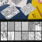 WIYETY 12 Stück Prägeschablone, Kunststoff Prägefolder, Kunststoff Vorlage Handwerk Karte, Transparent Embossing Folder, für Kartengestaltung, Fotoalbum, Scrapbooking, Dekoration(Gras und Holz)