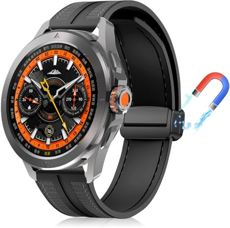 PaceBid 22mm Straps for Xiaomi Redmi Watch 5 Active/5 Lite/S4 Sport/S3/S1 Pro/S1 Active/S1, Silicone Complex Nylon Braided Magnetic Replacement Watch Band for Xiaomi Watch 2/2 Pro/Mi Watch - Black