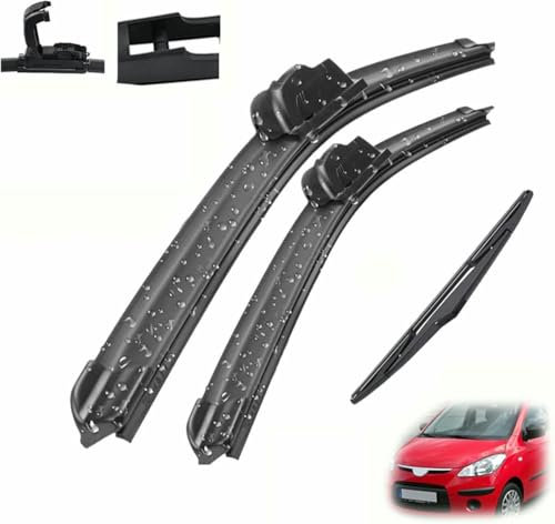 JUWENFF Scheibenwischerblätter Set Vorne Und Hinten Scheibenwischer Passend Für Hyundai I10 MK 1 2007-2013 Scheibenwischer 22 16 12 Zoll
